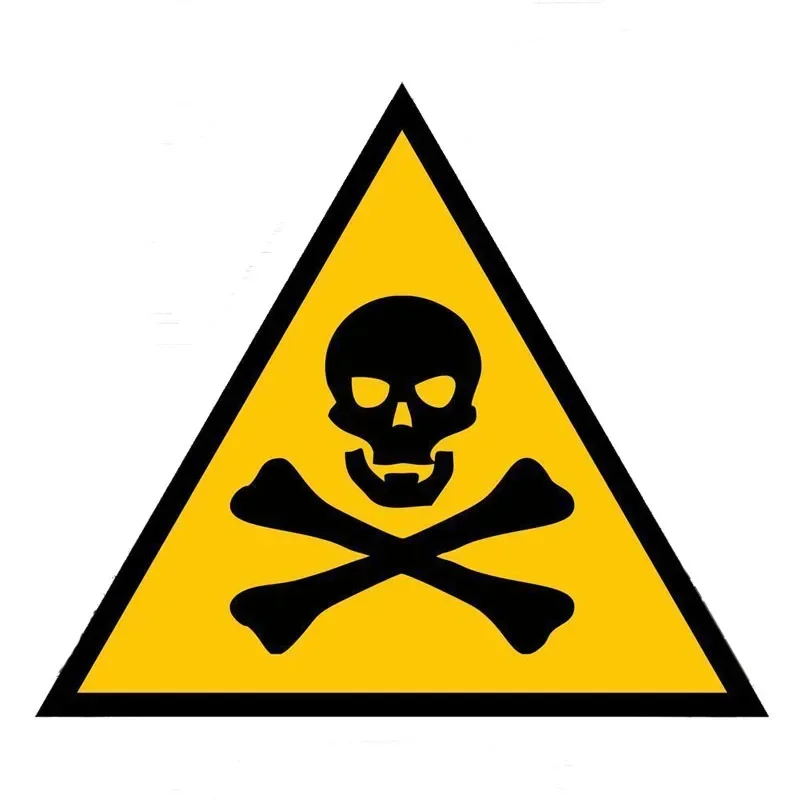 Personality Creative skull warning danger sticker Car bumper scratch waterproof decorative sticker PVC, 10CM