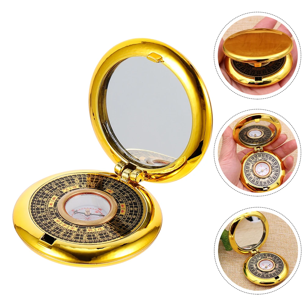 

Retro Metal Mini Bagua Compass 1Pc Smooth Accurate Directional Navigation Outdoor Hiking Camping Tool