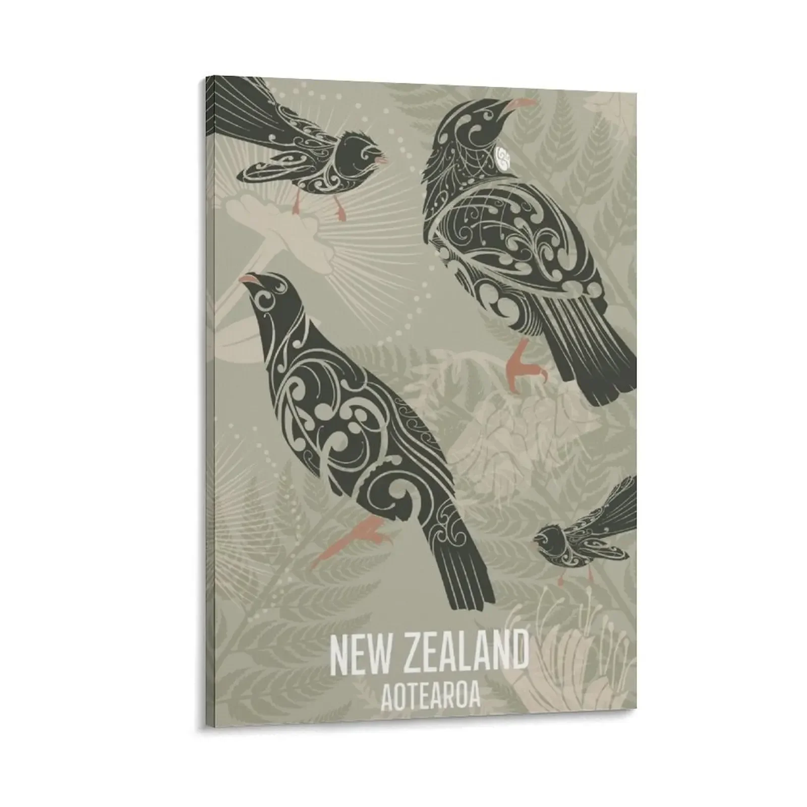 

New Zealand Native Birds and Flora Canvas Painting canvas wall decoration Luxury living room decoration posters