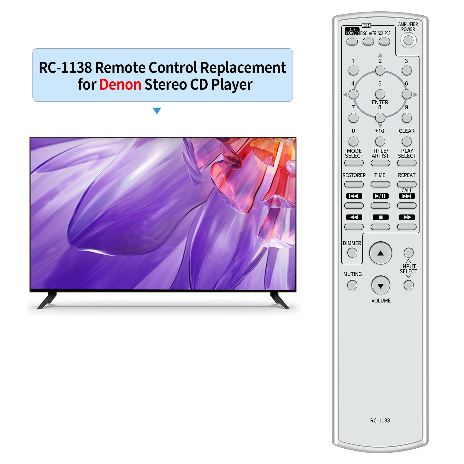 جهاز تحكم عن بعد RC-1138 جديد لنظام الصوت Denon DCD-2010AE PMA-A100 Hi-Fi