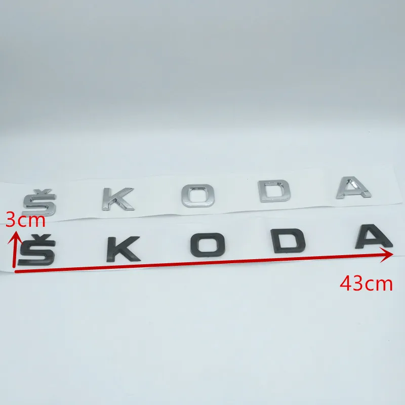 1Pcs For Skoda 3D High Quality Car Letter Front Hood Emblem Rear Tail Trunk Decals Badge Sticker Decal Styling Car Accessories