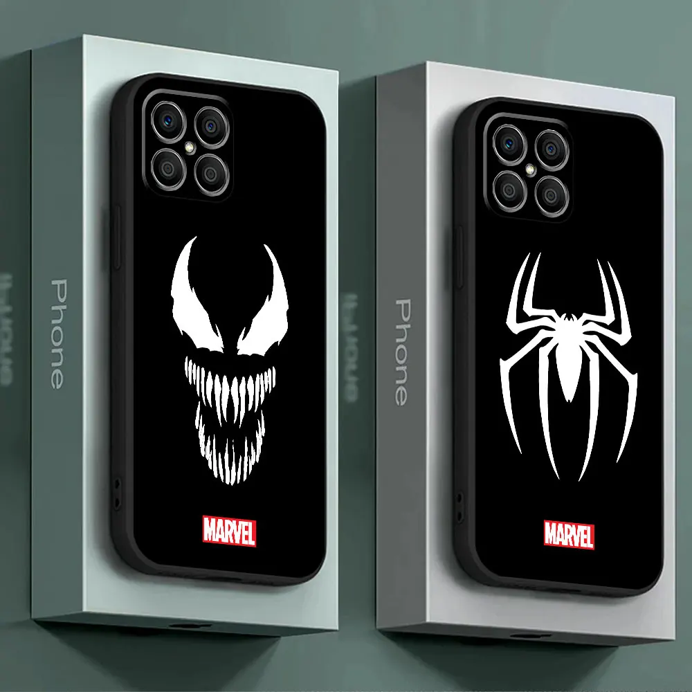 Marvel Venom Sipiderman Phone Case for Honor X7 X8a X6a 8X X8 Magic5 Lite 70 X9a 90 Pro X6 Magic5 Bumper TPU Soft Funda Cover