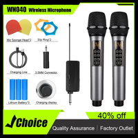 WN040 ECHO Professional Multi Functional Wireless Microphone 2 Channel UHF Party Karaoke Church Stage Performance Long Distance
