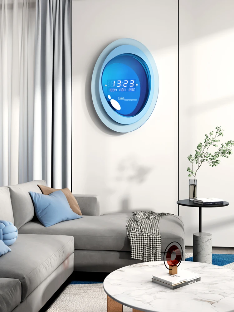 Perpetual calendar 2022 new electronic clock hanging wall living room wall clock simple modern home fashion creative clock