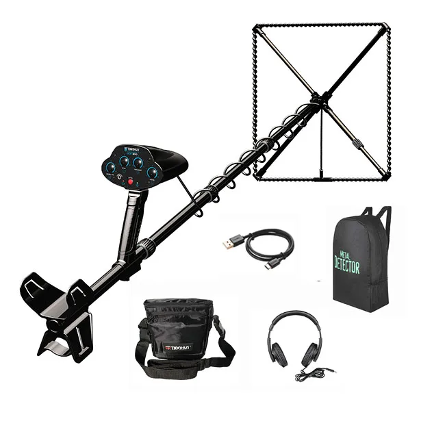 TX-PI300 Pulse Induction Metal Detector Deep Ground Metal Scanner with 60*60cm Big Search Coil for Long Range Detection