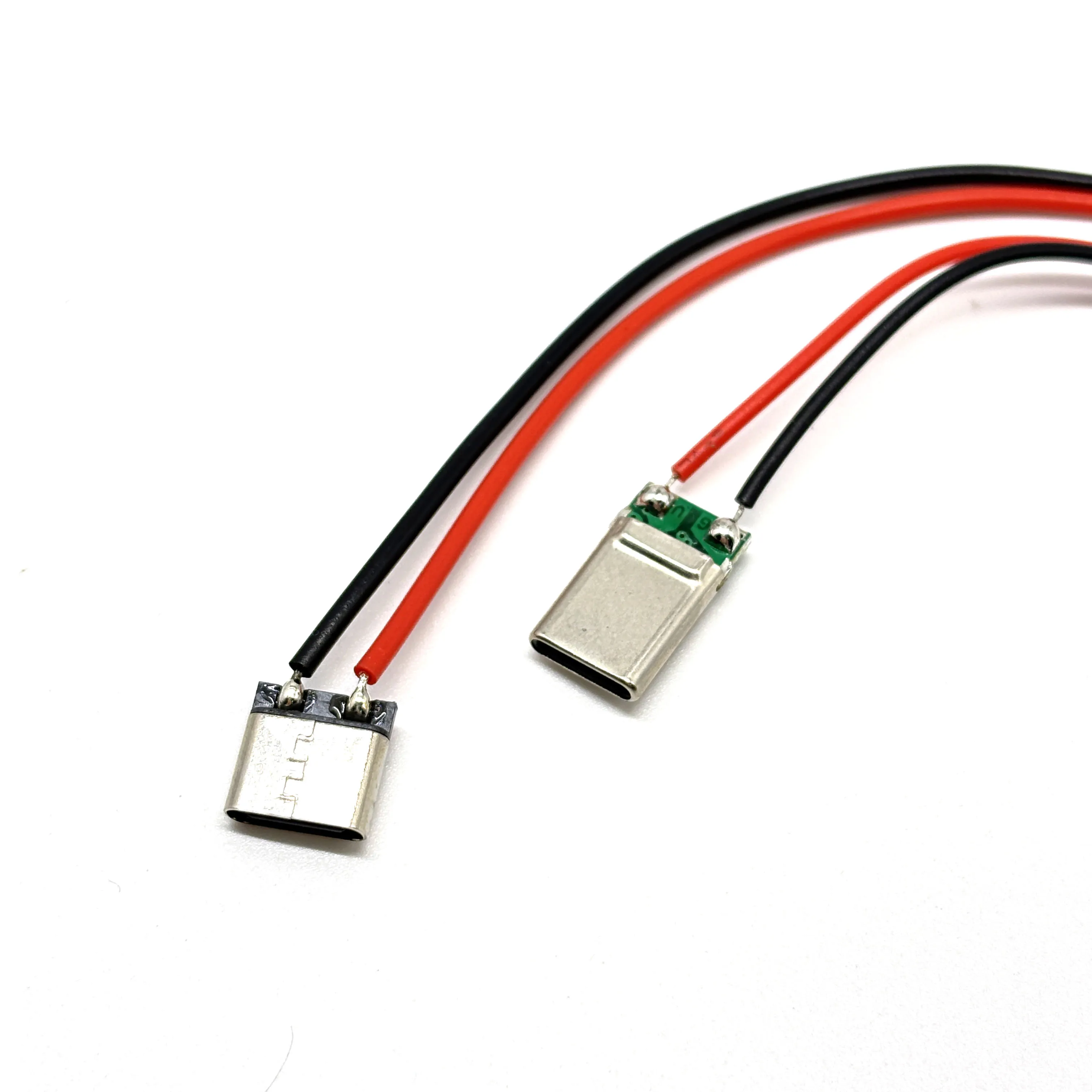 5-10Pcs USB Type-C 2Pin Male Female Jack Simple Soldered Male Plug-in Board Quick Charging USB-C Connector