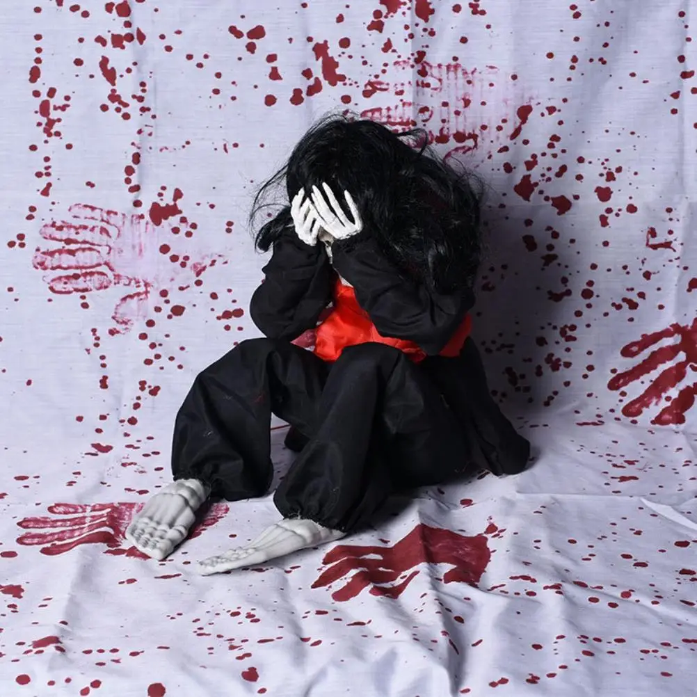 

Halloween Trembling Crying Ghost Doll Voice Control Ghost Prop Halloween Party Decorations Haunted House Prop