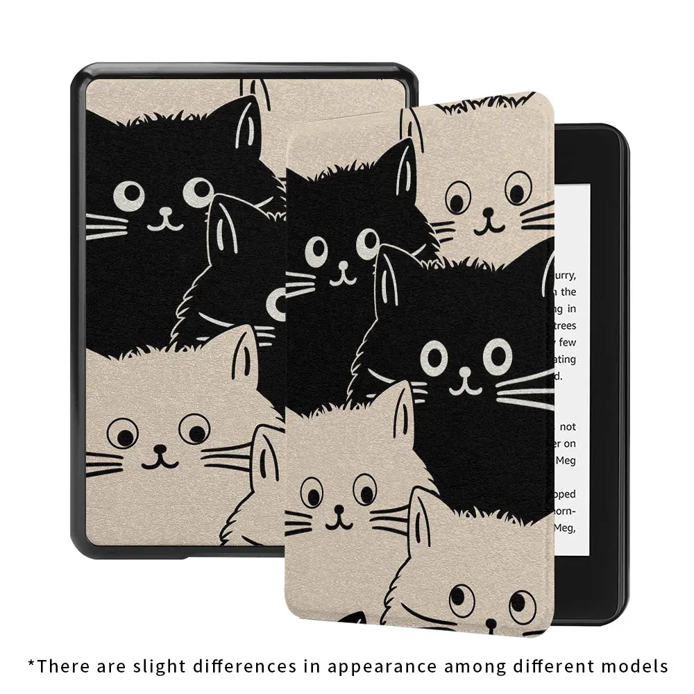 Kindle casing layar penuh kucing kecil lucu paperwhite3th cangkang lunak silikon 5th funda 2021 generasi ke-8