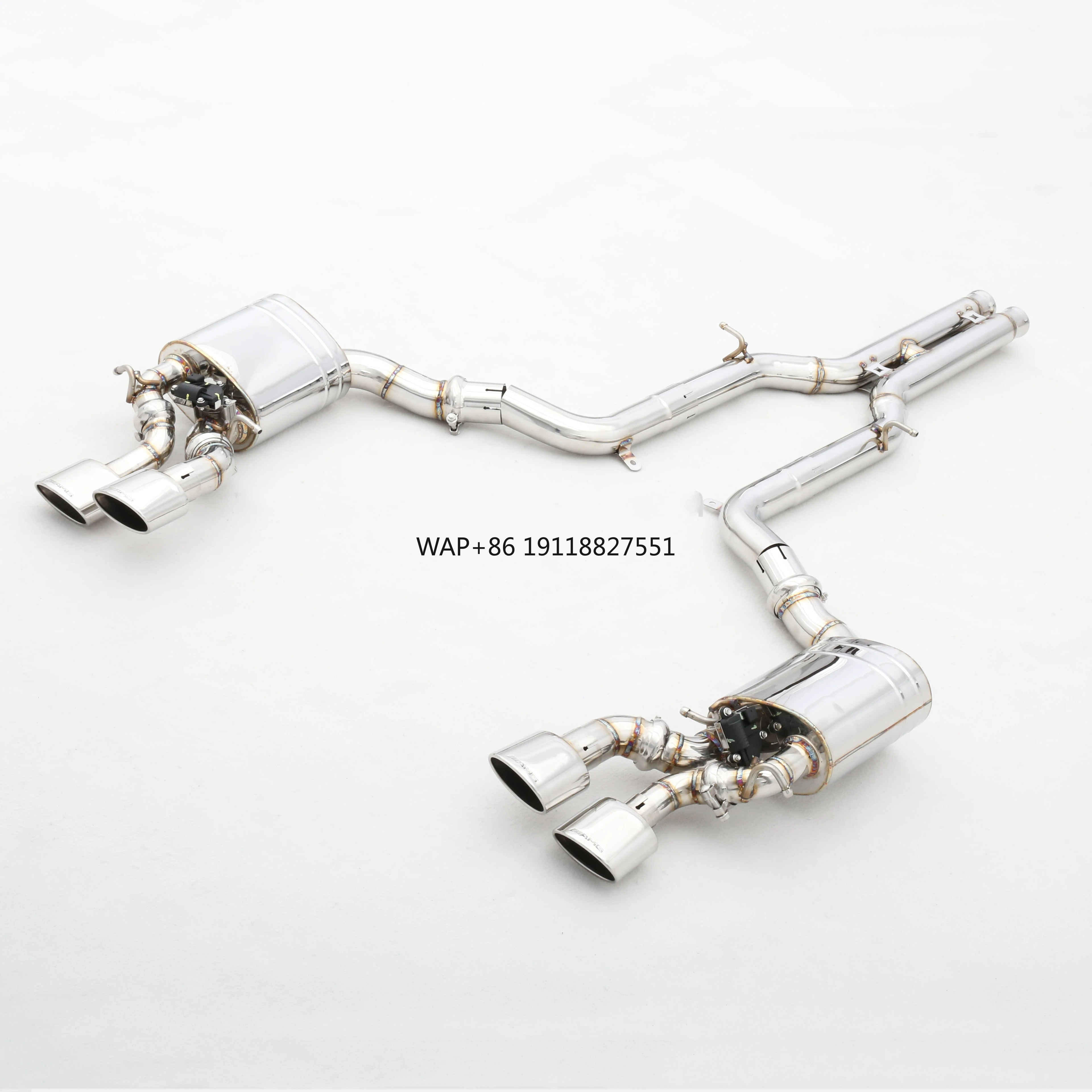 

C63 W204 Factory Customization Exhaust System 6.2 M156 304 Stainless Steel/Titanium Valved Exhaust Pipes"