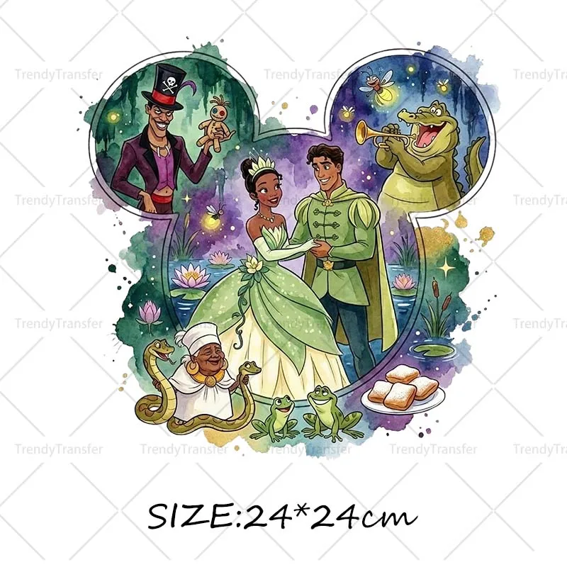 Prinses Prins Moue hoofd strijkdecals voor kleding, hittepers stickers, DIY strijk-op stickers voor T-shirts