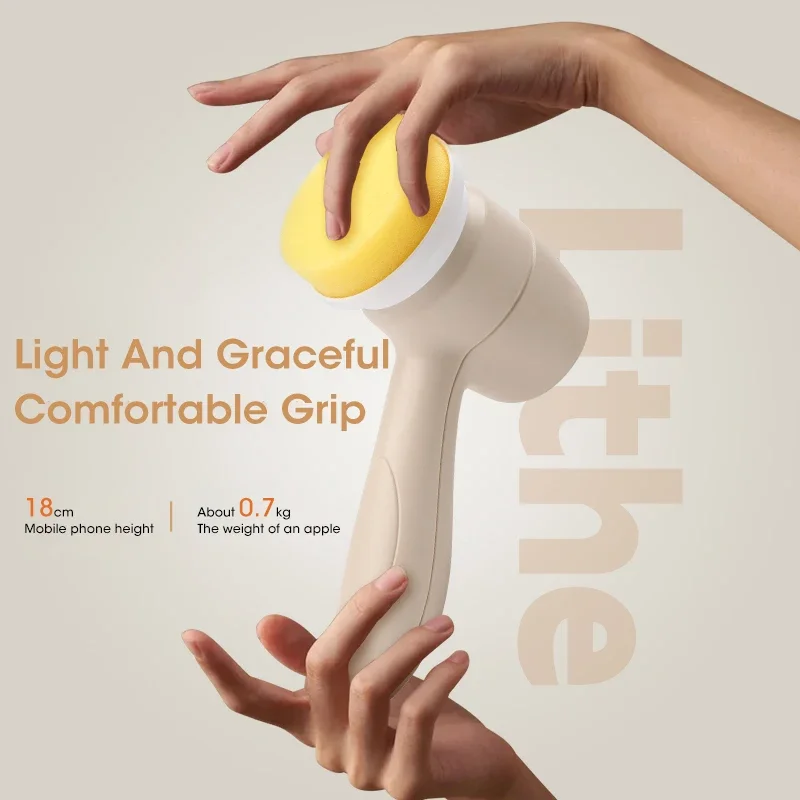 Mini Electric Cleaning Brush USB Wireless Cleaning Brush Multi Functional Kitchen Dishwashing Brush Bath Tile Cleaning Tool