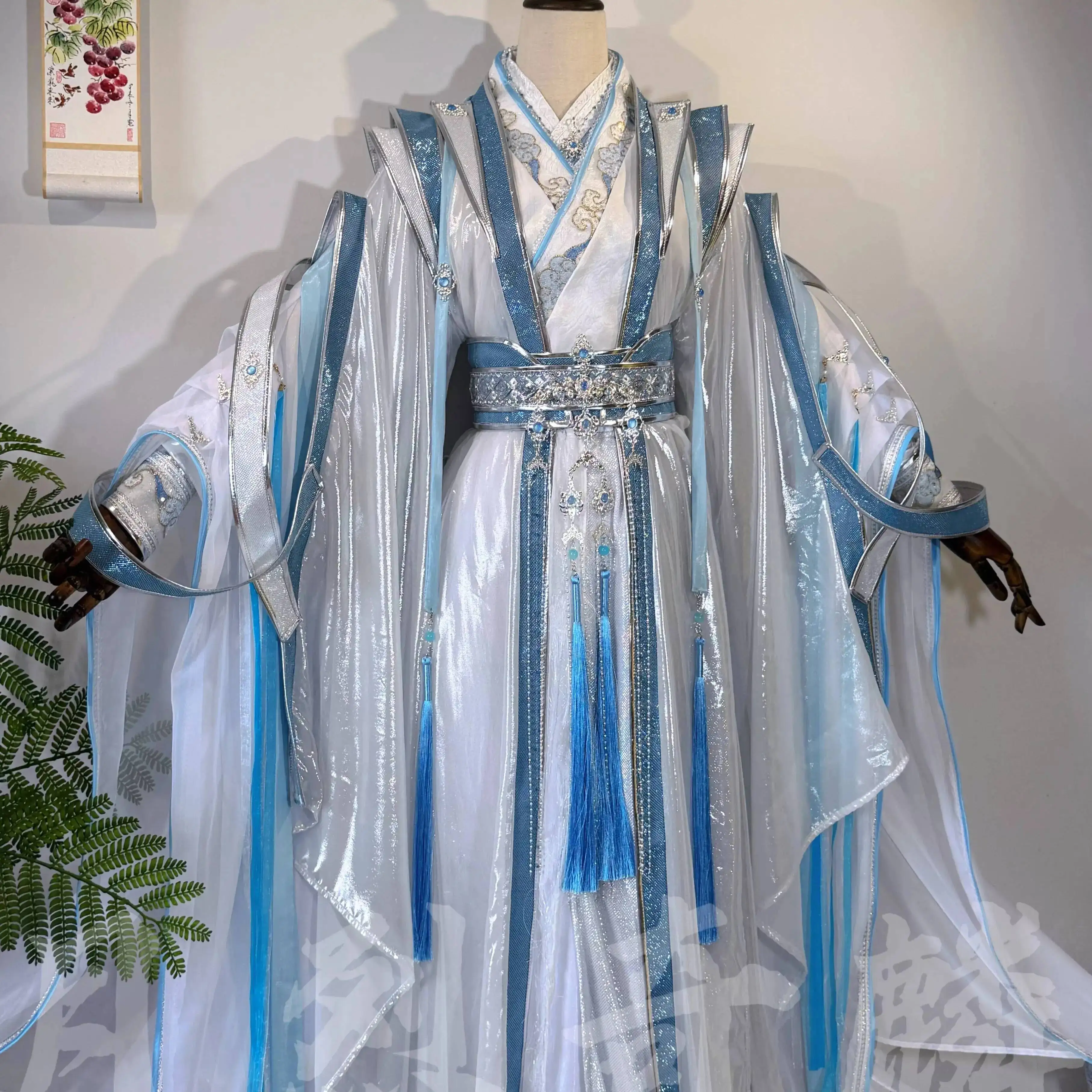 TGCF Mo Dao Zu Shi Lan Wangji Cosplay Costume Halloween Wei Wuxian Yiling Patriarch Ancient Hanfu Clothing Unisex Full Set view 3