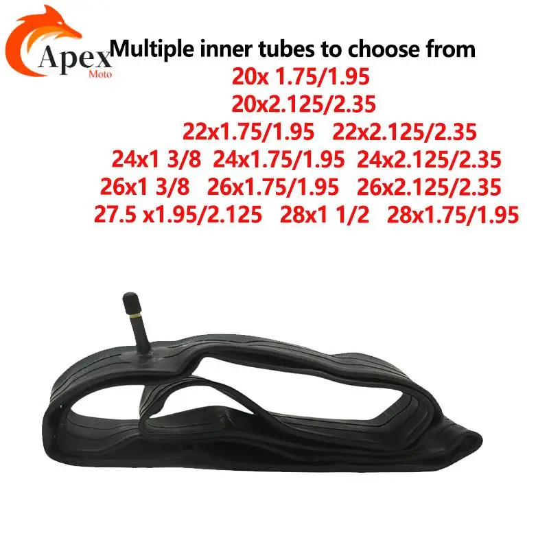 20/22/24/26/27.5/28 inch Electric Bicycle Electric Vehicle Wheel Parts electric bicycle inner tube Butyl Rubber