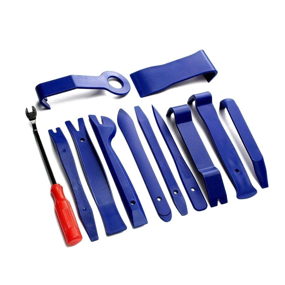 12x Car Trim Removal Tool Door Panel Dash Radio Body Clip Open Pry Kit Plastic Car Interior Disassembly Tool for Motorcycle Car