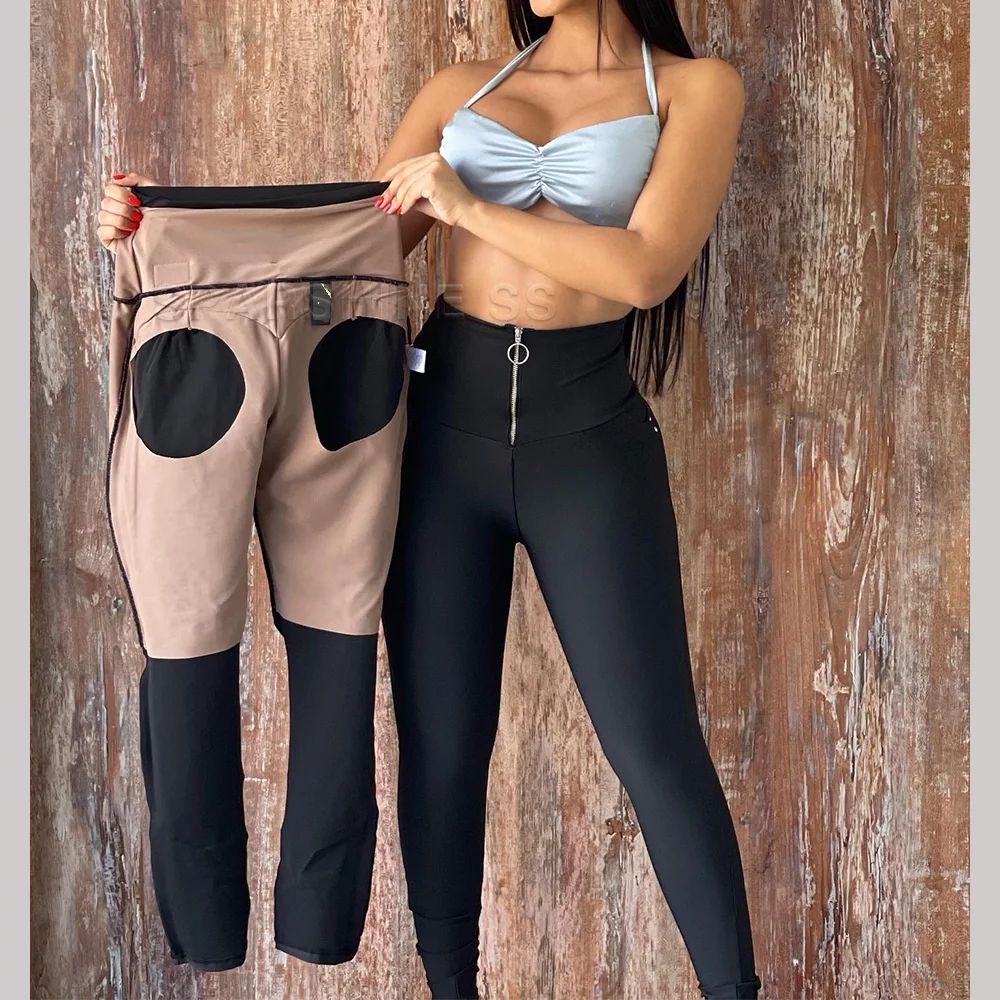 Women Trousers Leggings Mid Waist  Long Skinny Pants Elastic Tights Shaper Butt Lifter Slimming Thigh Sculpting Shaping Pants