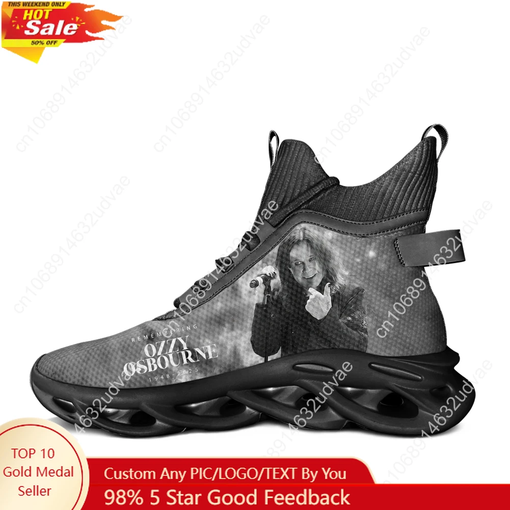 

Ozzy Osbourne 1948-2025 High Top Running Shoes Mens Womens Casual Sneaker Back To The Beginning Custom Elastic Sole Shoe Black