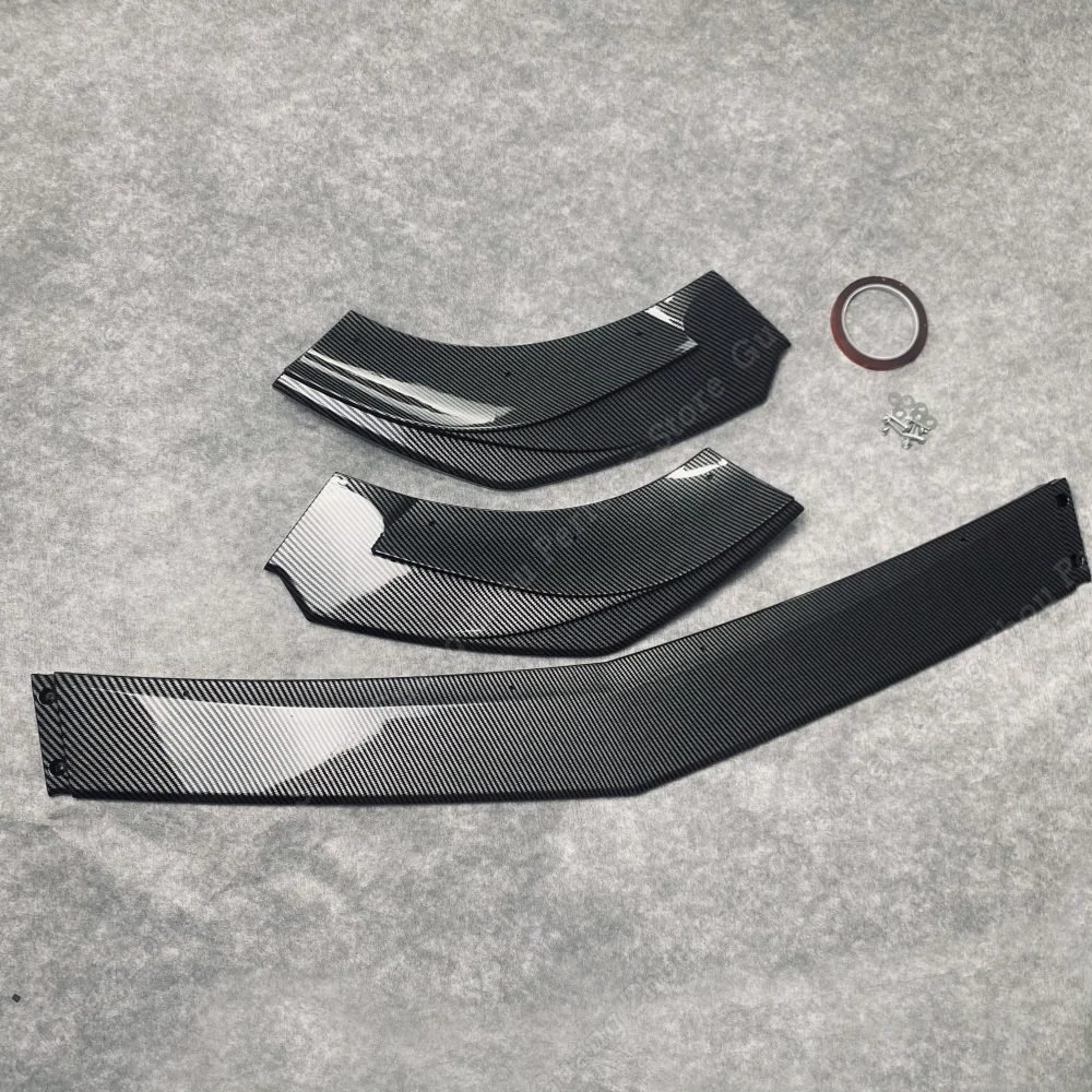Front Spoiler Lip For Mercedes-Benz C Class W204 S204 Facelift 2011-2014 AMG Line Sport Car Gloss Black/Carbon Look ABS Plastic