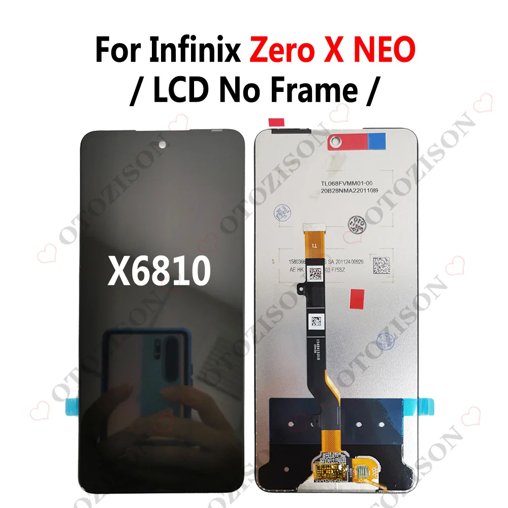 For Infinix Zero 5G X6815 Zero 20 X6821 LCD With Frame Display X XPro X6811 X Neo X6810 20 Zero 8 X687 8i Screen Touch Digitizer