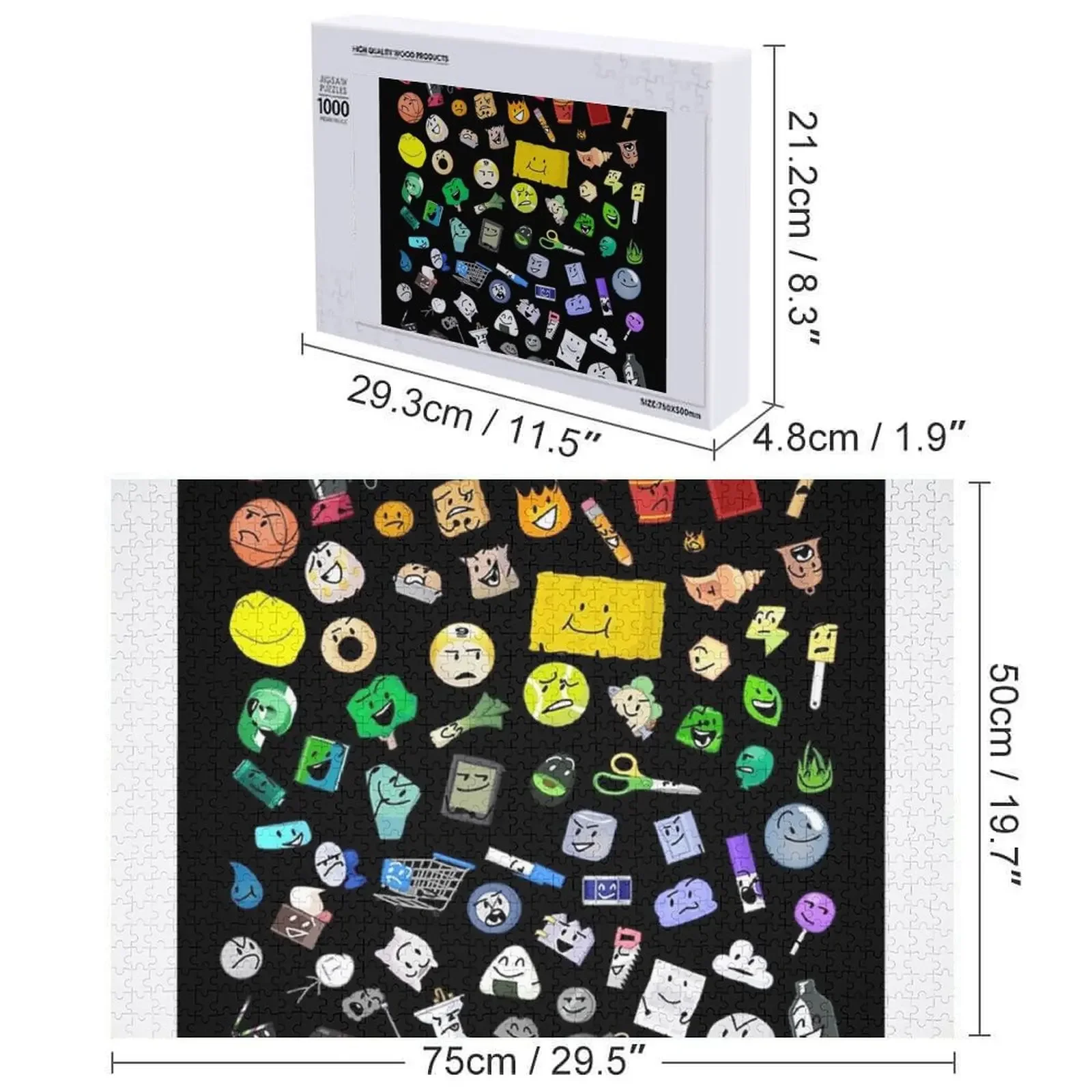 BFB와 TPOT 풀 캐스트 직소 퍼즐 게임 어린이 맞춤형 장난감 어린이용 나무 퍼즐 성인용 퍼즐