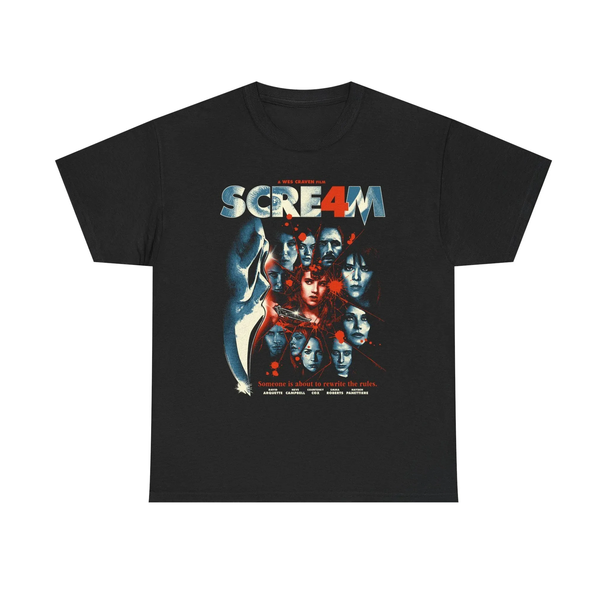 Camiseta con estampado de la película 'Scream 4' - Camiseta con estampado de máscara de terror, camiseta con estampado impreso, un regalo para los amantes de las películas