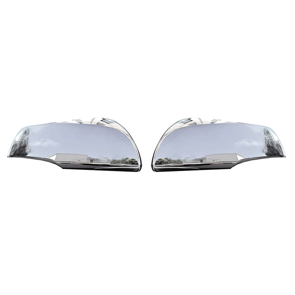 أغطية مرآة الرؤية الجانبية للباب من الكروم الفضي لملحقات تويوتا جراند هايلاندر لعام 2024-2026 #2