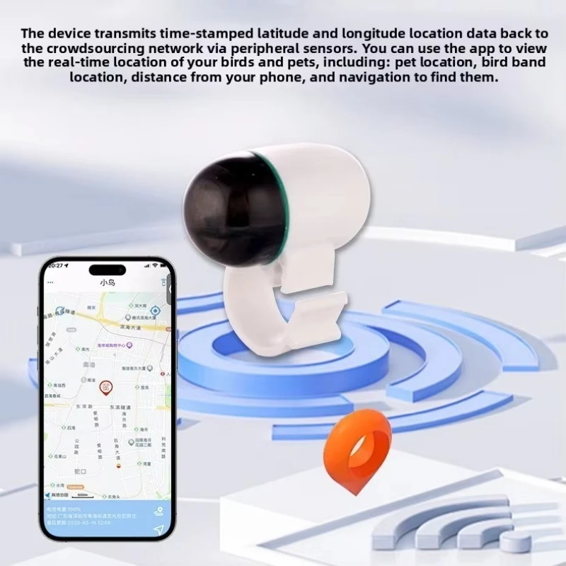 Small Pet Tracker for Birds Cats Puppies Anti-Lost GPS GSM/BeiDou Waterproof Remote Tracking  Compatibility Track