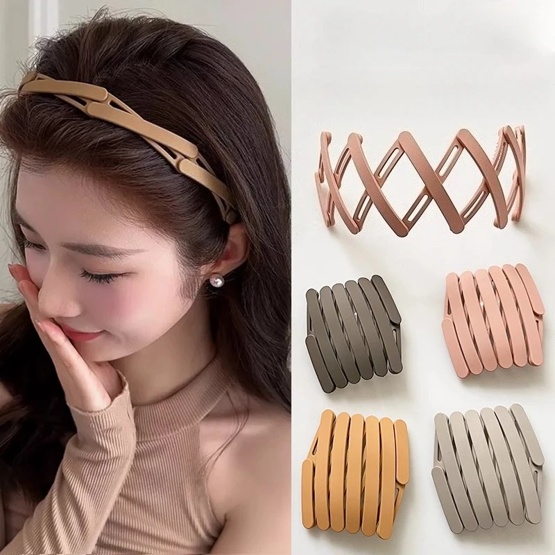 

Folding headband women's 2025 new portable face wash retractable Scrunchie travel hair broken hair bundle