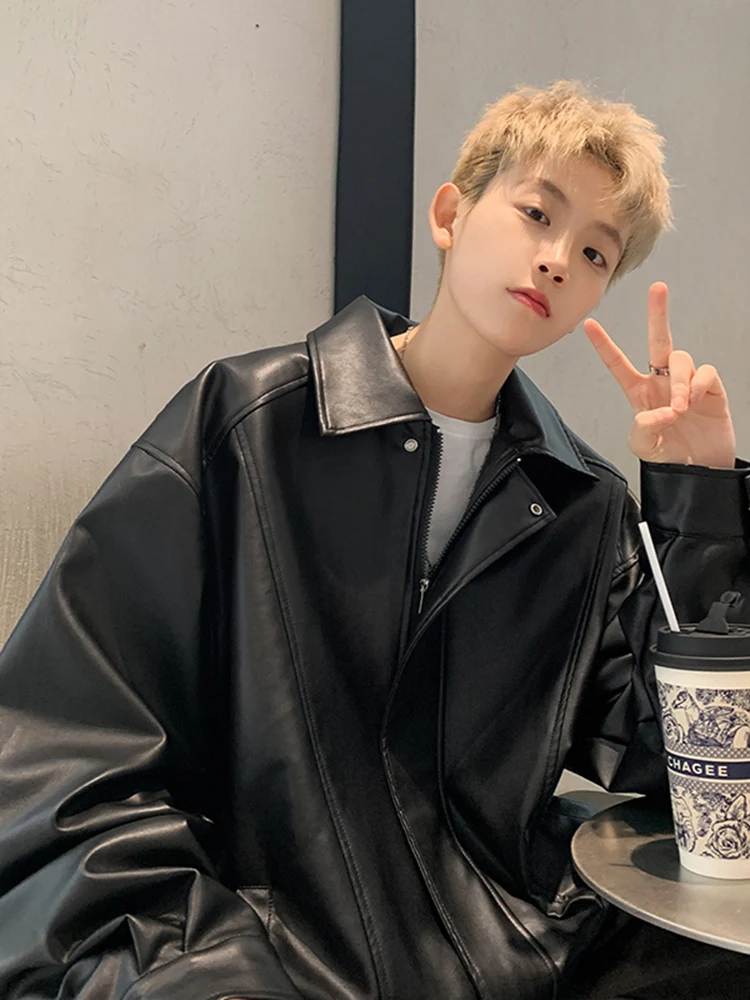 

Мужская кожаная куртка Cleanfit из искусственной кожи с подплечниками, мотоциклетная одежда, повседневная осенняя модная куртка в американском стиле