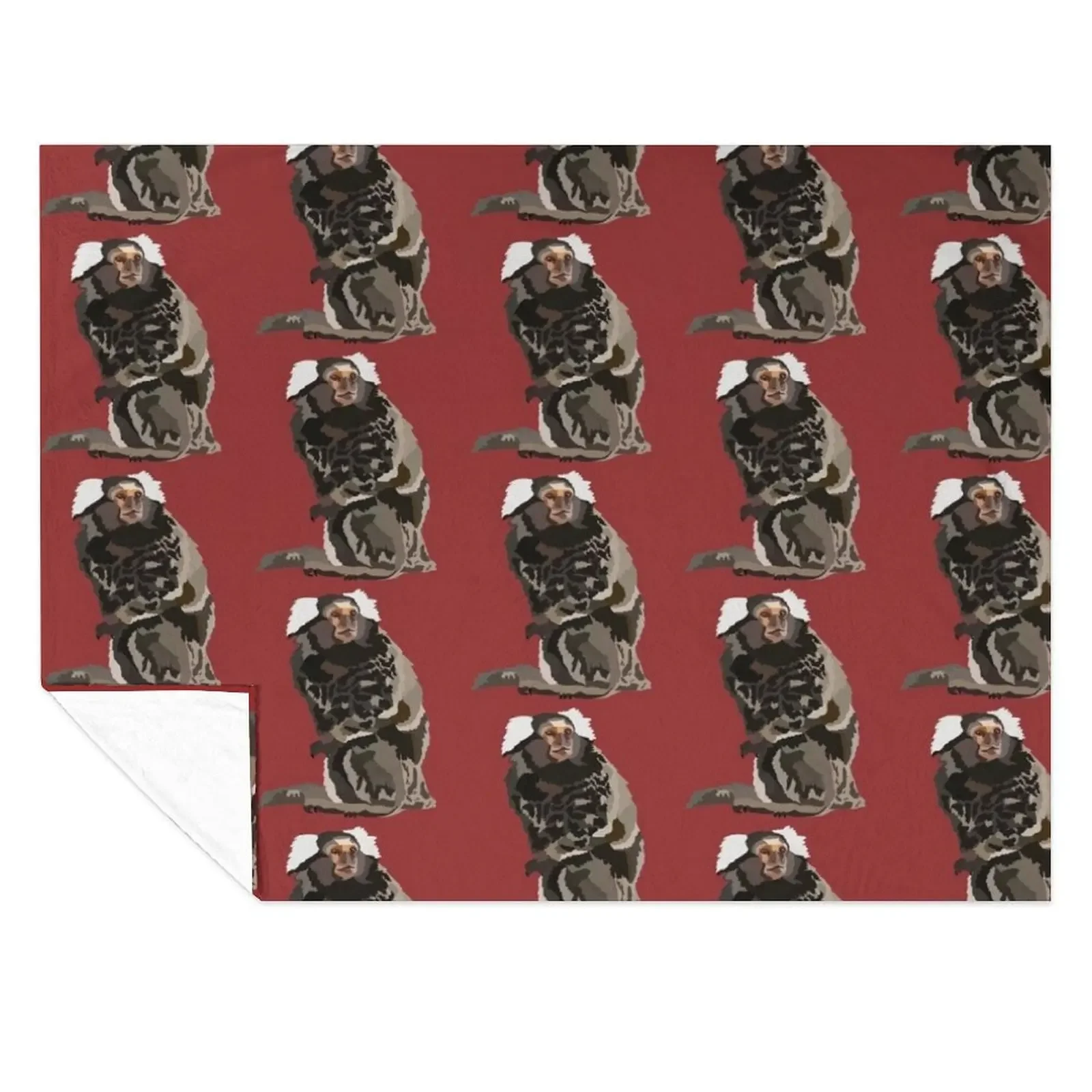 

W is for White tufted marmoset Throw Blanket Decoratives Blankets Sofas Of Decoration Thins Multi-Purpose Blankets