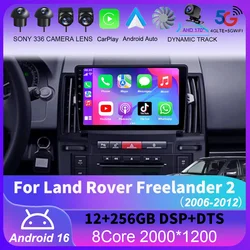 For Land Rover Freelander 2 2006 - 2012 Carplay Auto 4G+WIFI GPS Car Radio Navigation Multimedia Video Player Stereo Android 16