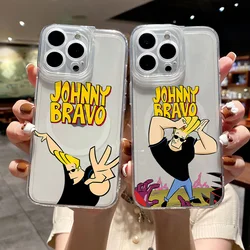 Johnny Bravo Cartoon Phone Case for iPhone 12 11 13 14 15 16 Max Pro Plus Magsafe Magnetic Wireless Cover