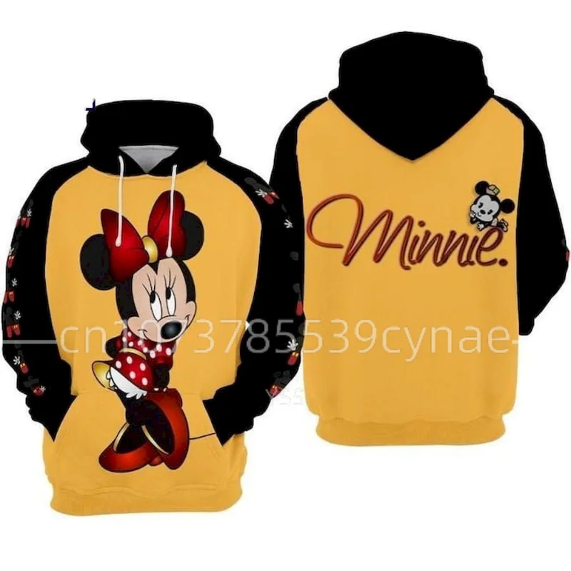 Disney Hoodie Printed Mickey Spice Hoodie Cartoon Top Versatile Sweatshirt Fashion Hoodie Women Zipper Hoodie