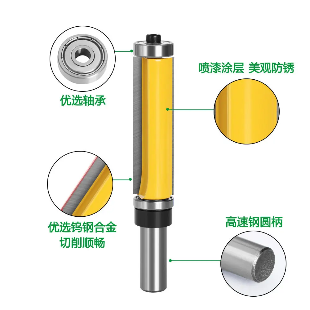 12 handle 1/2 handle double bearing trimming knife woodworking straight knife trimming machine