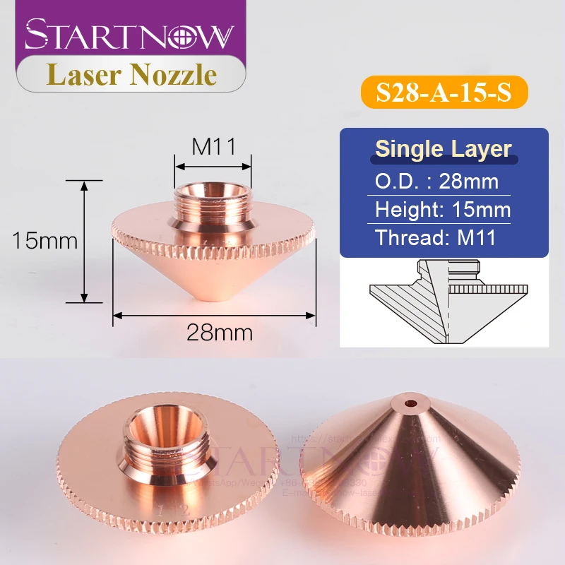 Startnow Laser Cutting Nozzle Single Double Layer For Precitec WSX Raytools CNC Fiber Laser Head Nozzle Cutting Welding Machine