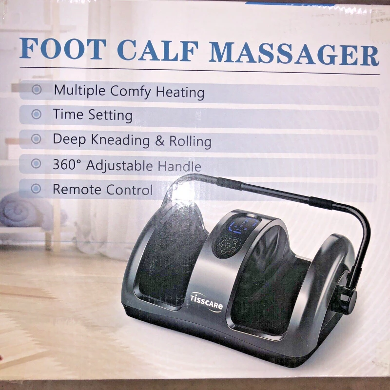 

Shiatsu Massage Foot Massager Machine w Remote, Heat Therapy Improves Blood Flow