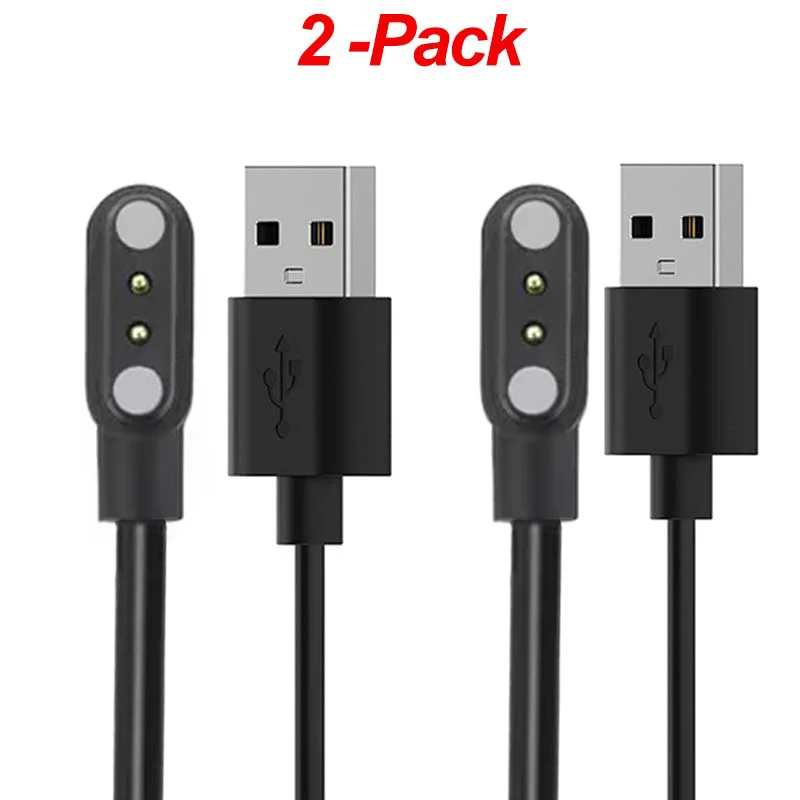 2-Pack Charger for YAMAY SW021 Willful SW023 SW025 Letsfit ID205L Letscom ID205S ID206  Smart Watch Magnetic USB Charging Cable