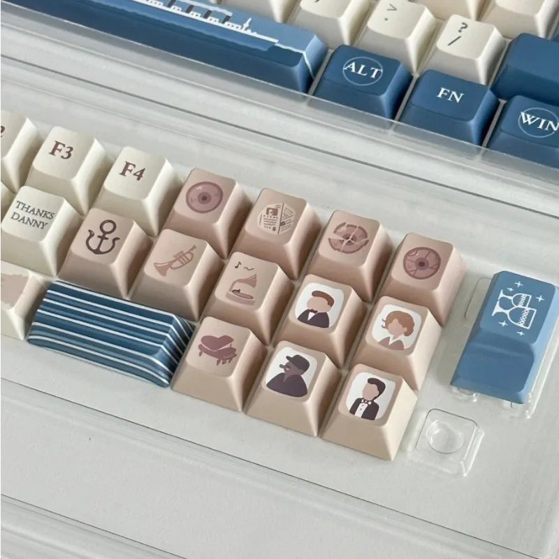 Imagem -06 - Pbt Sublimação Térmica Keycaps Grupo Tema Pianista Original Perfil Cereja Acessórios Teclado Mecânico