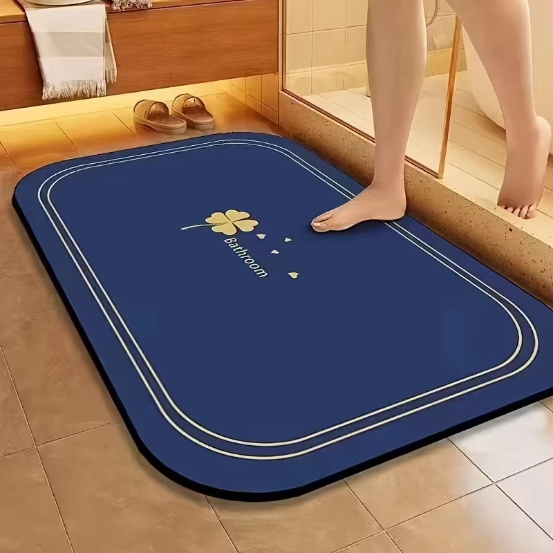 1 PC Quick Bathroom Mat Bathtub Rug Mat Non-slip Absorbent Diatomaceous Earth Floor Rug Shower Entrance Bathroom Rug Carpet Home