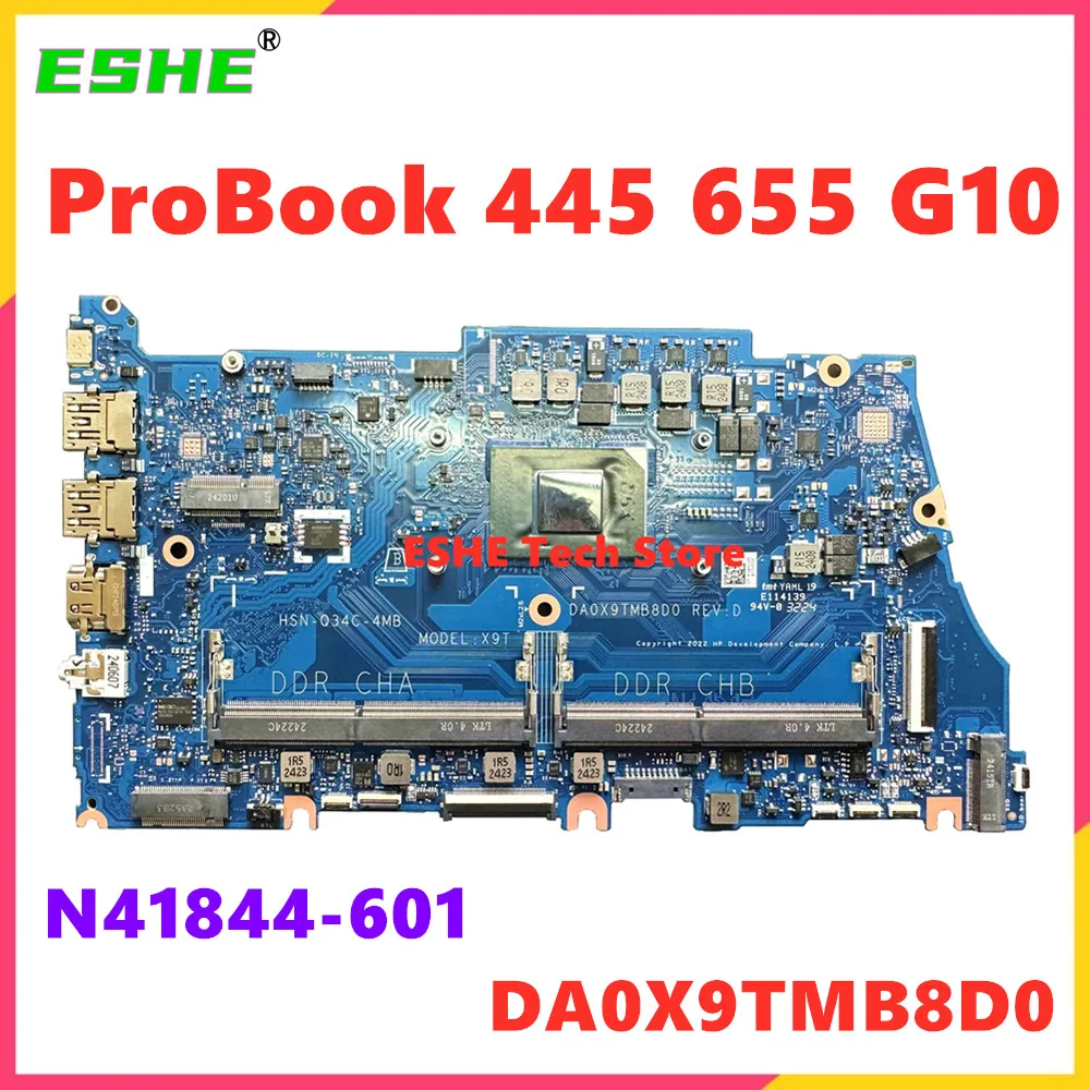 DA0X9TMB8D0 For HP ProBook 445 655 G10 Notebook Motherboard With R3-7330U R5-7530U R7-7730U N41844-601 HSN-Q34C-4MB DDR4