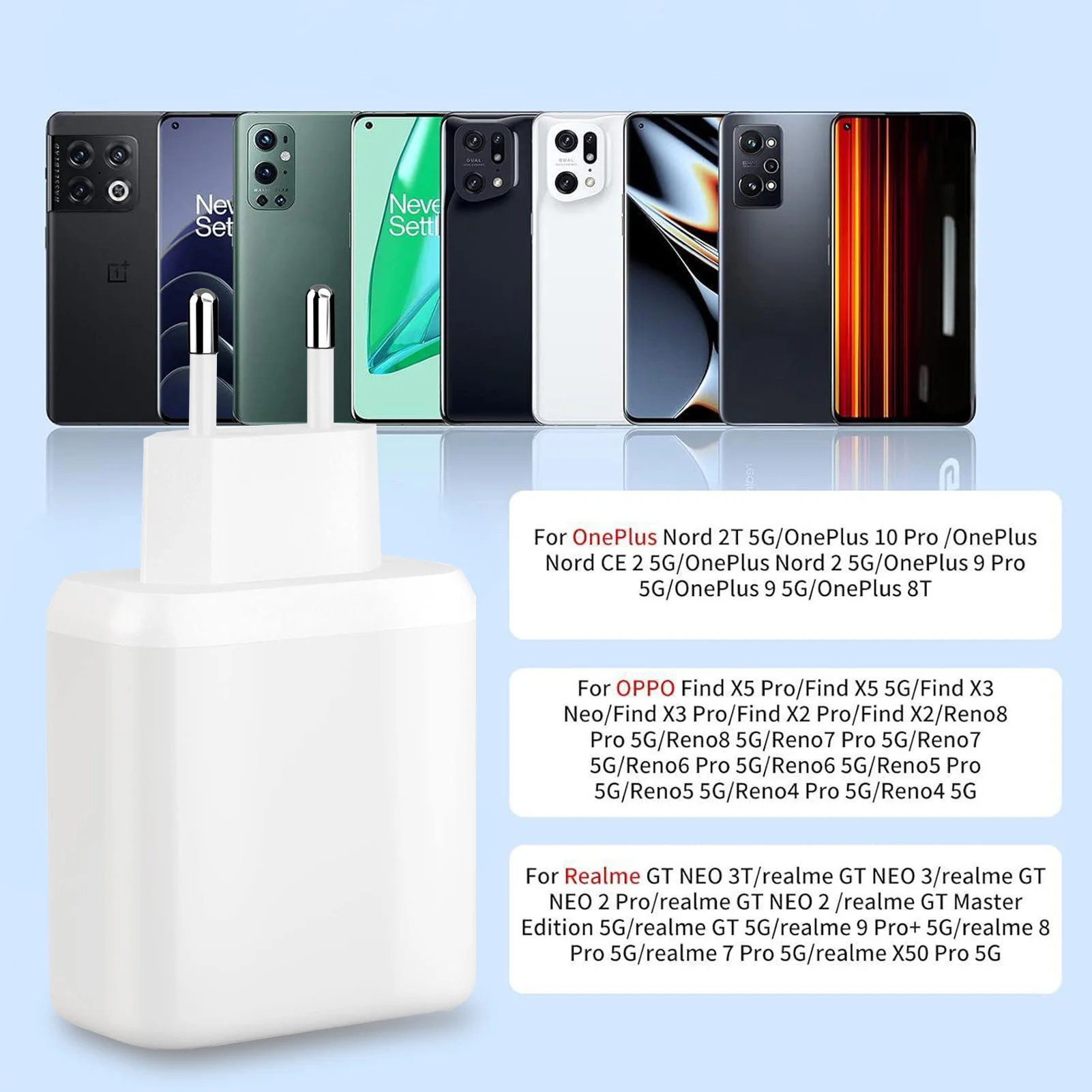 65W Supervooc 2.0 Fast Charger For Oppo K9 Find X2 X3 X5 Pro Neo Lite 5G USB Type-C Cable image 6