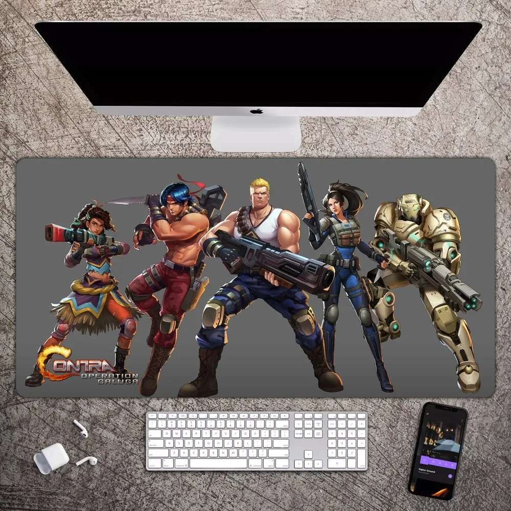 Classic Games Contra Mousepad Large Gaming Compute Gamer PC Keyboard Mouse Mat