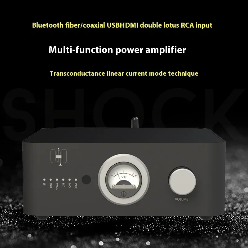 AMXEKR AMP55 Bluetooth Mini Home Desktop Audio Versterker 70W * 2 Hifi Koorts USB U Disk Lossless Muziek decodering HDMI Digitale Speler