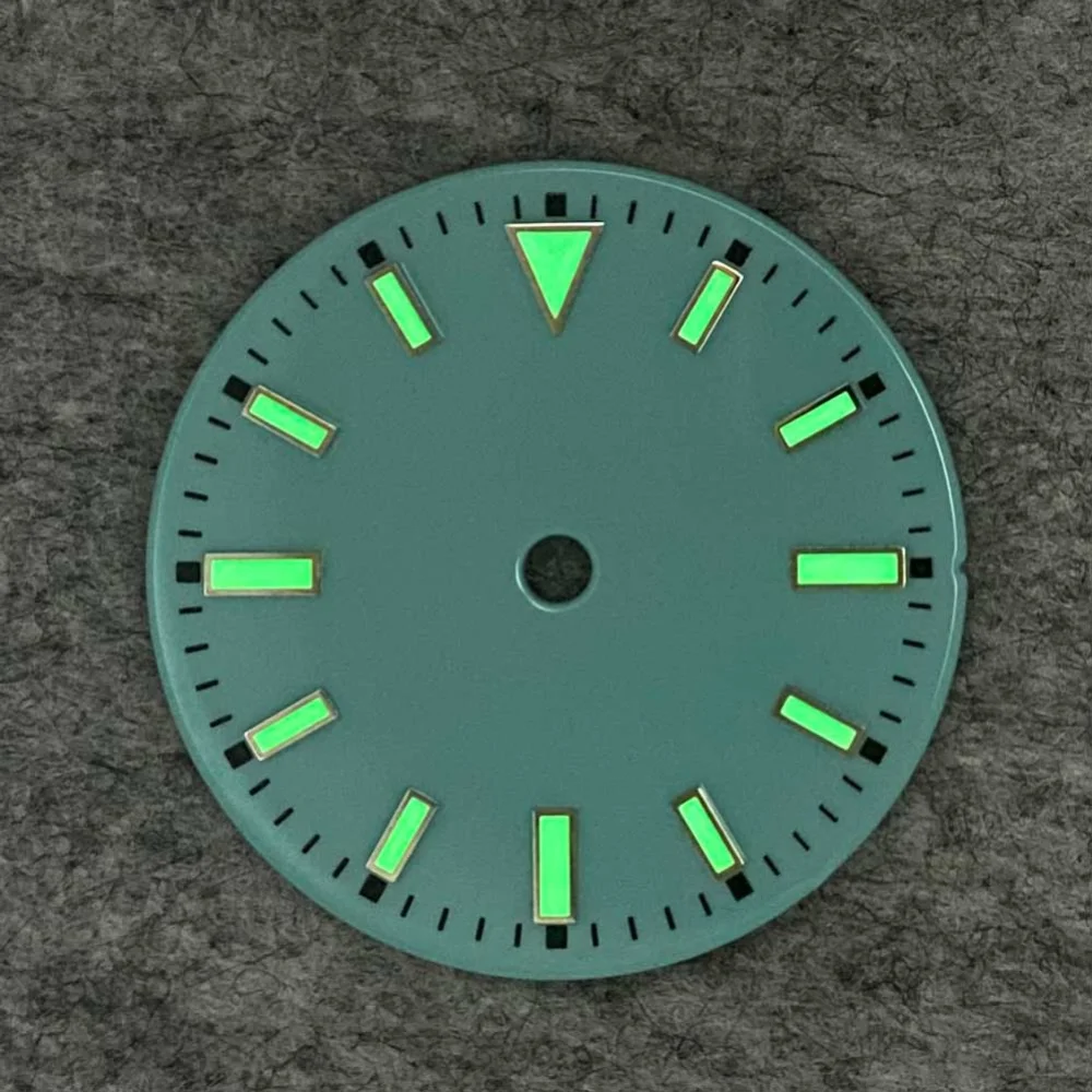 29mm Watch Dial with Green Luminous Colourful Watch Faces for NH35/ ETA 2836/ Japan 8215/ Mingzhu 2813 Movement