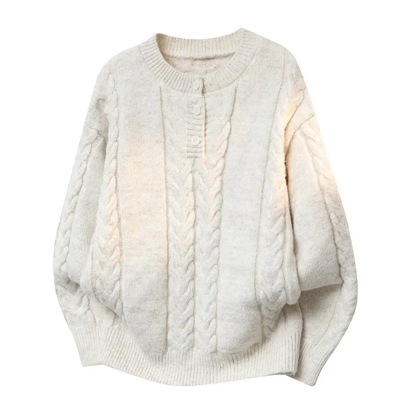 

M-XXXXL Plus Size Men's Oversized Knit Sweater Soft Casual Fall Winter Pullover, Cozy Lightweight Long Sleeve Top for Daily Wear