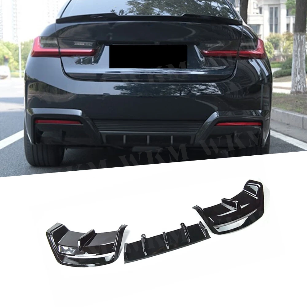 

For BMW I3 2022+ Car Rear Side Splitters Spoiler Lip ABS Gloss Black Car Rear Bumper Diffuser Lip Car Accessories High Quality