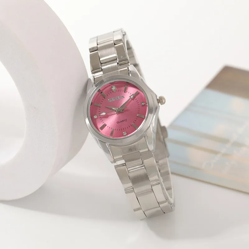 Relógios femininos de luxo rosa strass moda elegante relógio de pulso de quartzo para menina senhoras relógio relogio feminino