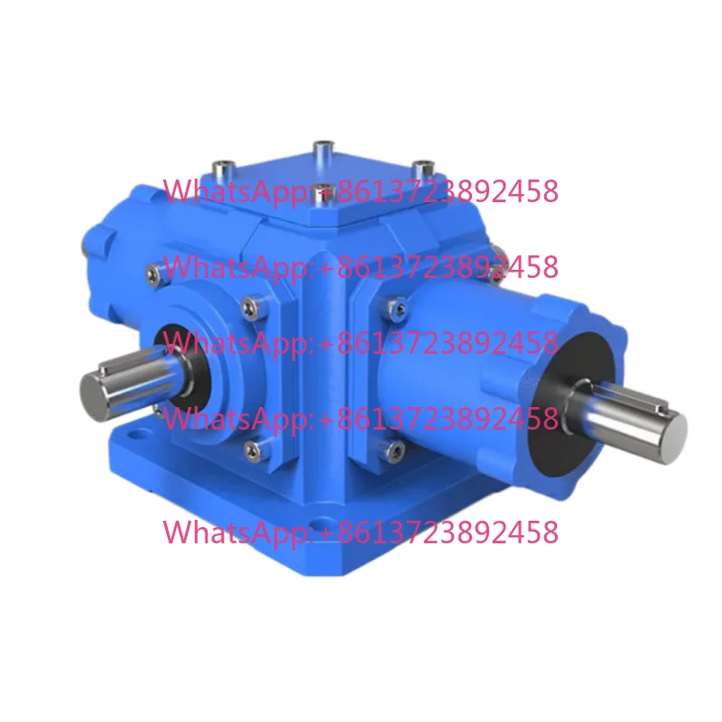T-type Right-angle Steering Gear Reducer 90-degree Spiral Bevel Gear Commutator for Agriculture Use 220V 1kW