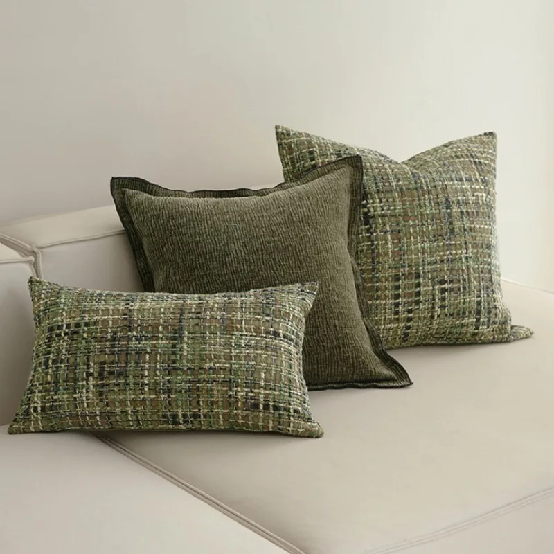 Green Collection Pillows Square Embroidery Cushion Case Luxury Modern Decorative Pillow Cover For Sofa Chair Home Decorations