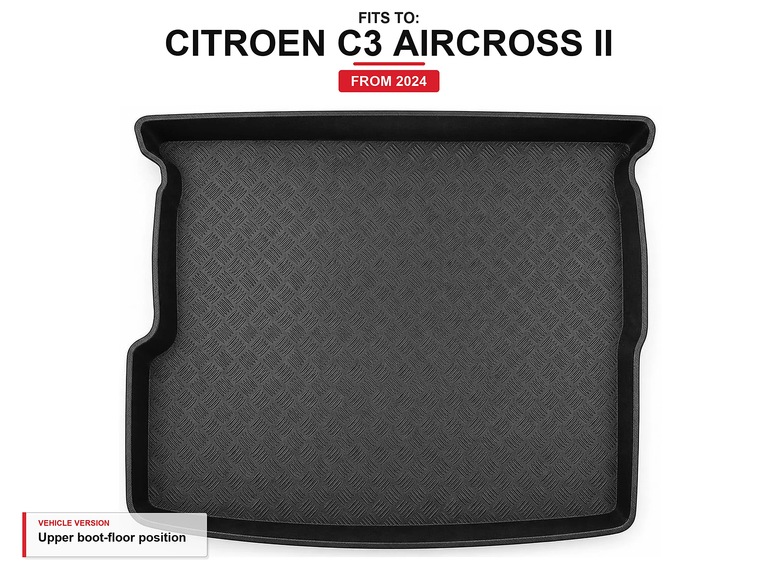 Kofferbakmat met rand voor: Citroen C3 Aircross Ii 2024-