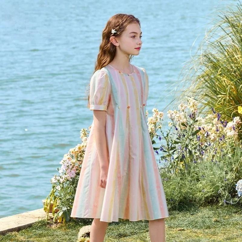 

Rainbow Dress Princess Girl Dresses 12 Years Girls Children's Elegant Beautiful 10 14 Old Fashion Clothes Girls' From Party Kids